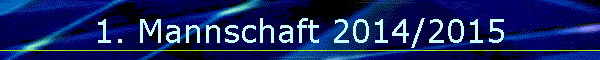 1. Mannschaft 2014/2015