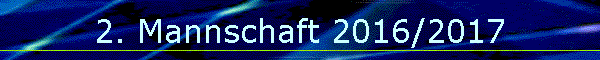2. Mannschaft 2016/2017
