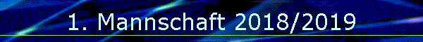 1. Mannschaft 2018/2019