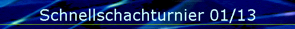 Schnellschachturnier 01/13