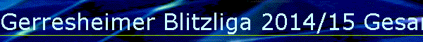 Gerresheimer Blitzliga 2014/15 Gesamt