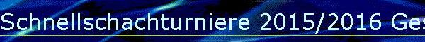 Schnellschachturniere 2015/2016 Gesamt